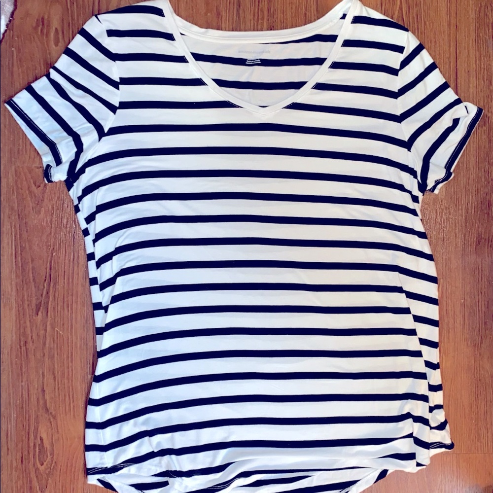 Stripe shirt black and white.